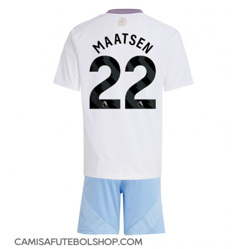 Camisa de time de futebol Aston Villa Ian Maatsen #22 Replicas 2º Equipamento Infantil 2024-25 Manga Curta (+ Calças curtas)